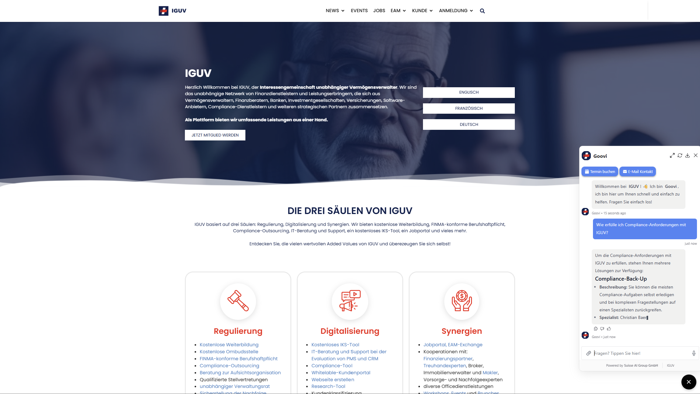 KI-Chatbot für Websites